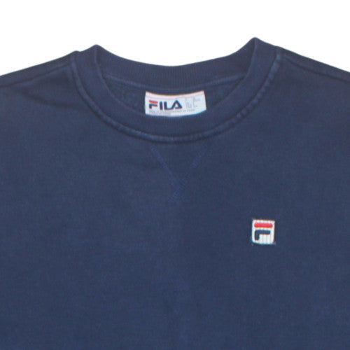 FILA Mens Blue Crew Neck Pullover Sweatshirt Size S