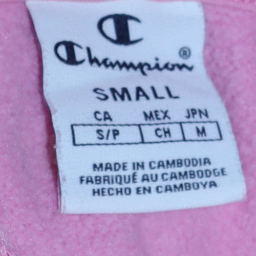 Champion Womens Pink Pullover Hoodie Small Cotton Blend Casual