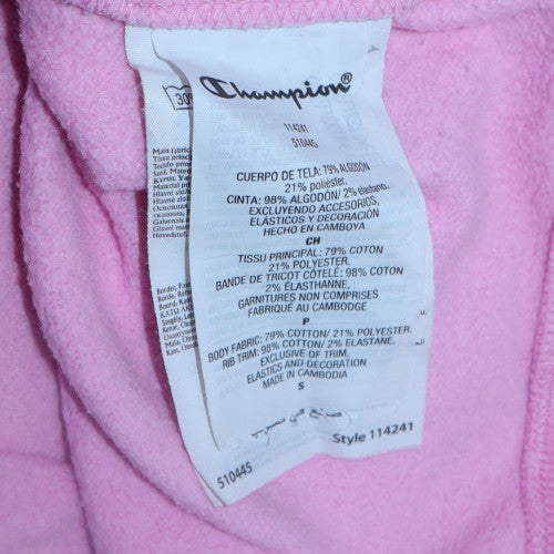Champion Womens Pink Pullover Hoodie Small Cotton Blend Casual