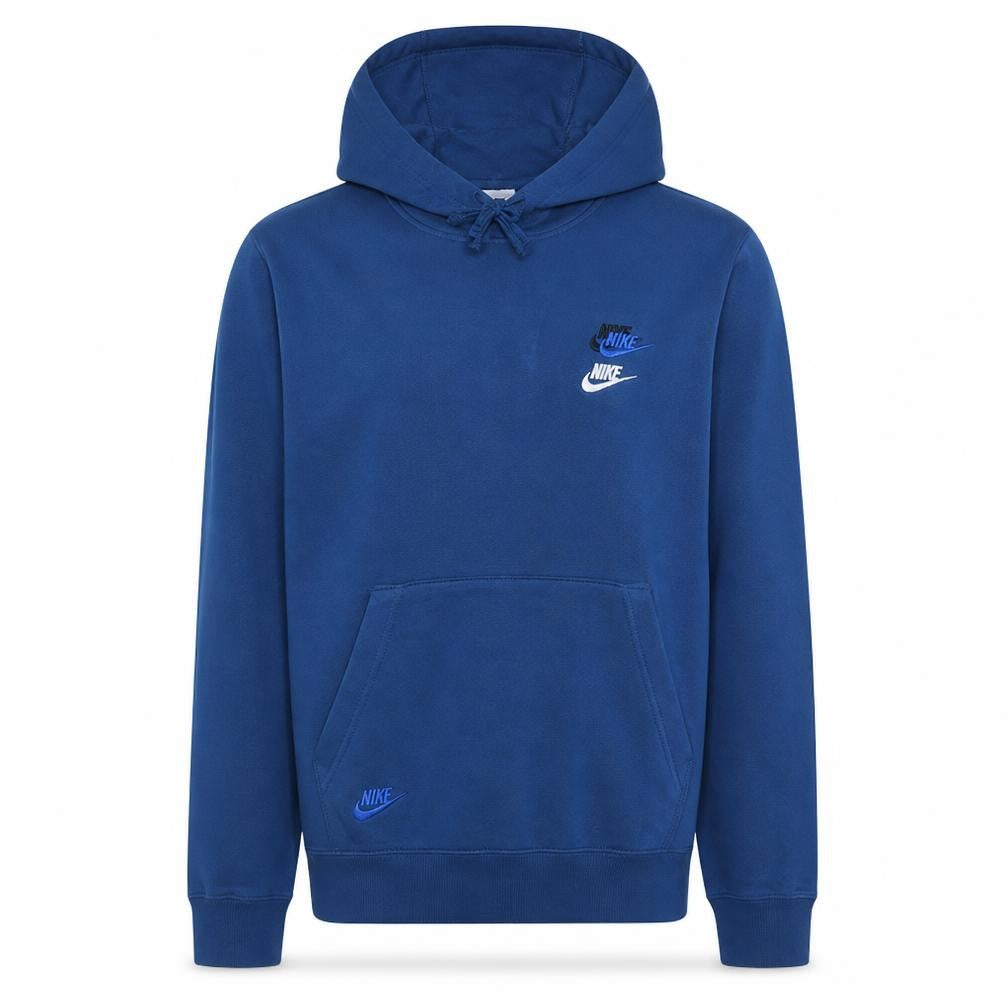 Nike Men's Blue Pullover Hoodie Size S Regular Fit Sports Logo