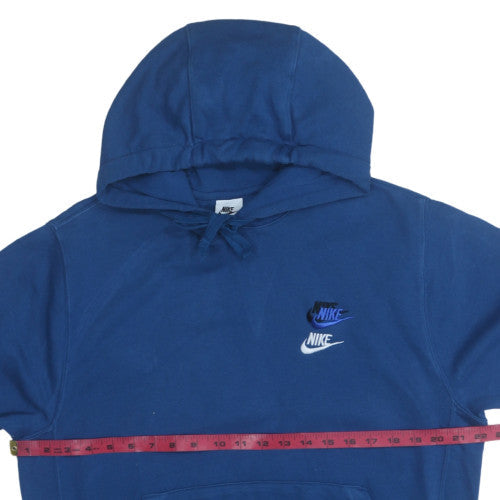 Nike Men's Blue Pullover Hoodie Size S Regular Fit Sports Logo