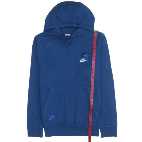 Nike Men's Blue Pullover Hoodie Size S Regular Fit Sports Logo