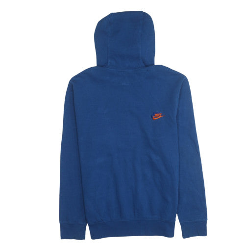 Nike Men's Blue Pullover Hoodie Size S Regular Fit Sports Logo