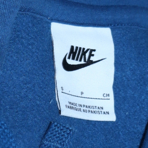 Nike Men's Blue Pullover Hoodie Size S Regular Fit Sports Logo