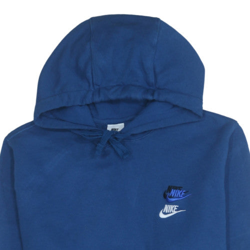 Nike Men's Blue Pullover Hoodie Size S Regular Fit Sports Logo