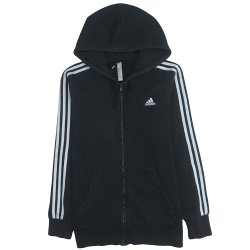 Adidas Men Black Full Zip Hoodie Size M Sports Fleece Sweatshirt