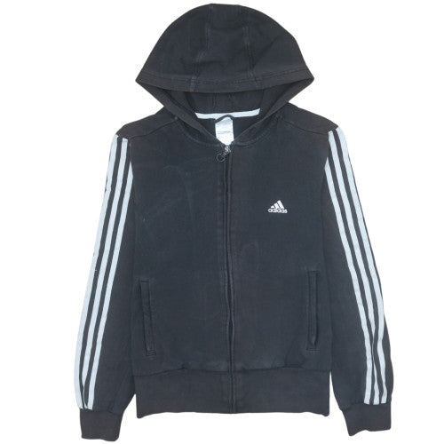Adidas Womens Black Full Zip Hoodie Sweatshirt Size M
