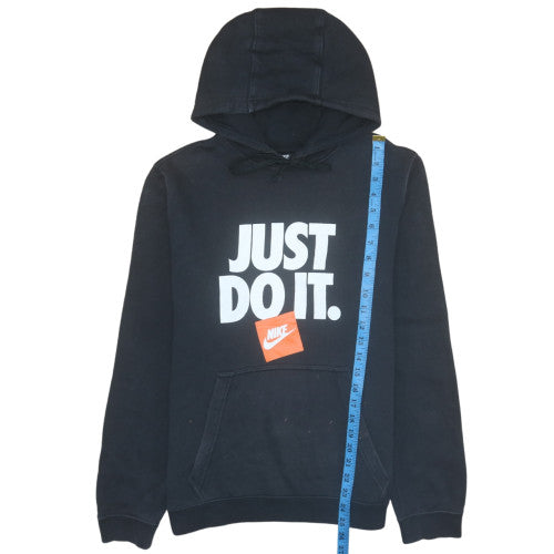 Nike Men's Black Pullover Hoodie M 'Just Do It' Graphic Sportswear