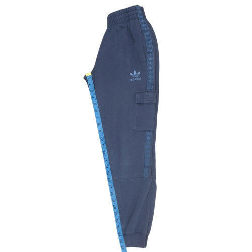 adidas Boys Blue Cargo Jogger Sweatpants 11-12 Years Cotton Fleece