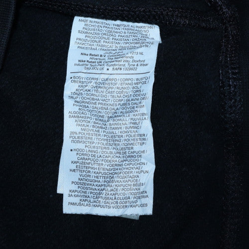 Nike Mens Black Large Pullover Hoodie Classic Fleece Sweatshirt