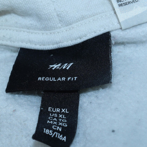 H&M Women White MTV Graphic Pullover Hoodie XL Regular Fit