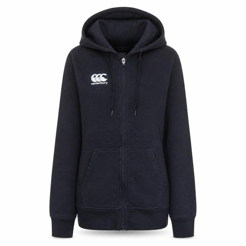 Canterbury Womens Black Size 6 Full Zip Hoodie Sweatshirt