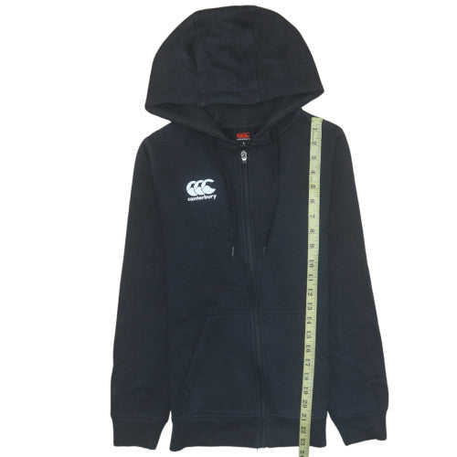 Canterbury Womens Black Size 6 Full Zip Hoodie Sweatshirt