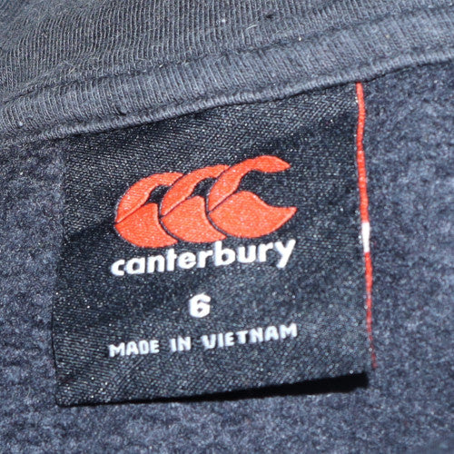 Canterbury Womens Black Size 6 Full Zip Hoodie Sweatshirt