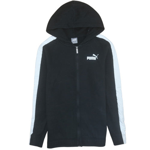 Puma Men's Black Full Zip Hoodie Size S Sportswear Cotton Blend