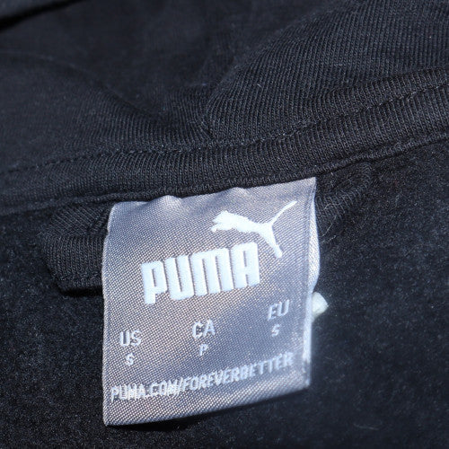 Puma Men's Black Full Zip Hoodie Size S Sportswear Cotton Blend