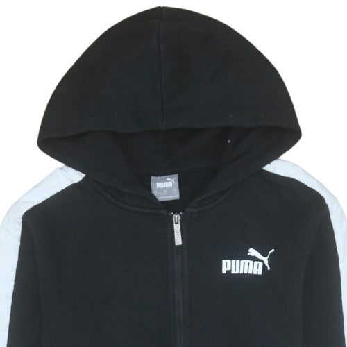 Puma Men's Black Full Zip Hoodie Size S Sportswear Cotton Blend