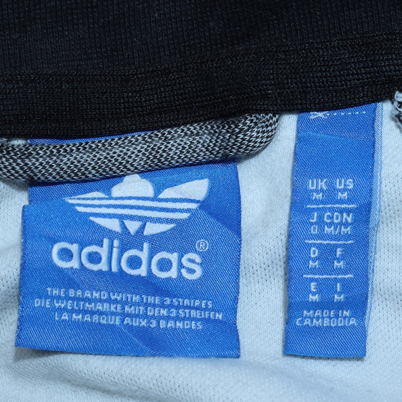 Adidas Men's Black & Grey Track Jacket Size M Full Zip Sportswear