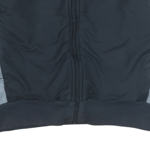 Adidas Men's Black & Grey Track Jacket Size M Full Zip Sportswear