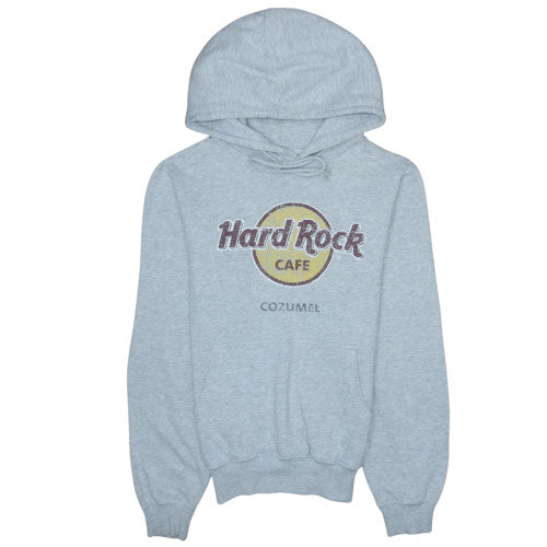 Hard Rock Cafe Women’s Grey Pullover Hoodie Small Cotton Blend Cozumel