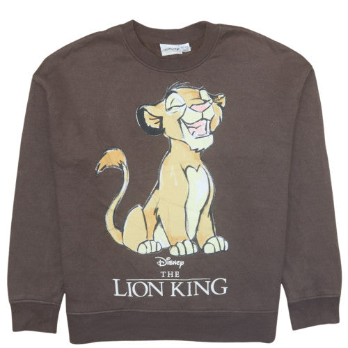 Disney Women Brown The Lion King Sweatshirt Size S Crew Neck Pullover