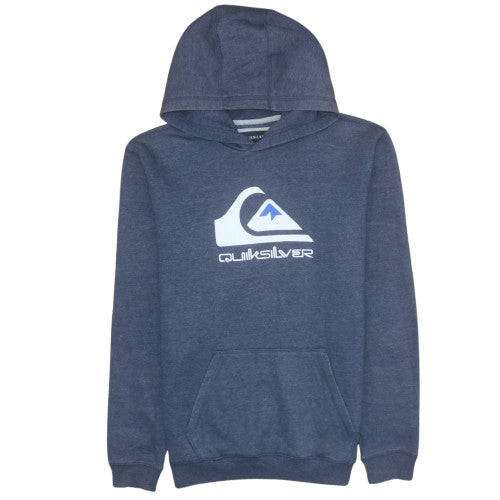 Quiksilver Womens Blue Pullover Hoodie Size L Surf Logo Casual
