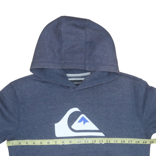 Quiksilver Womens Blue Pullover Hoodie Size L Surf Logo Casual