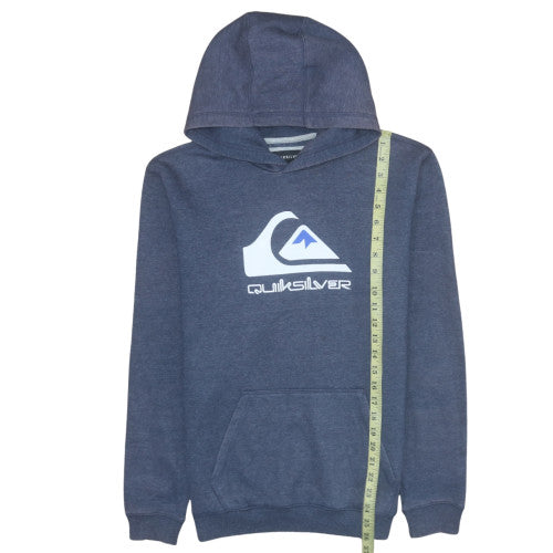 Quiksilver Womens Blue Pullover Hoodie Size L Surf Logo Casual