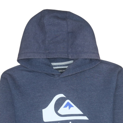 Quiksilver Womens Blue Pullover Hoodie Size L Surf Logo Casual