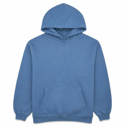 Front view of Diesel Men’s Blue Pullover Hoodie, size L, Regular Fit Fleece