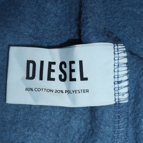 Diesel Men’s Blue Pullover Hoodie Size L Regular Fit Fleece