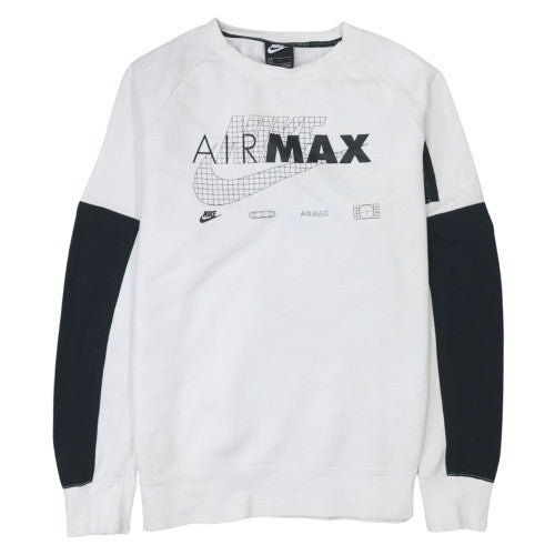 Nike Air Max White Men's Crew Neck Sweatshirt Size L