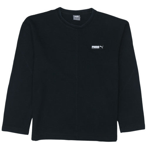 Puma Men's Black Small Fleece Pullover Sweatshirt Regular Fit