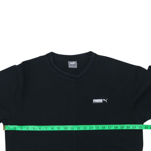Puma Men's Black Small Fleece Pullover Sweatshirt Regular Fit