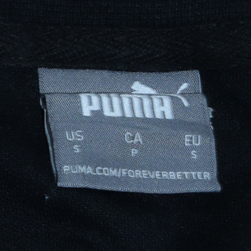Puma Men's Black Small Fleece Pullover Sweatshirt Regular Fit