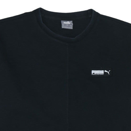 Puma Men's Black Small Fleece Pullover Sweatshirt Regular Fit