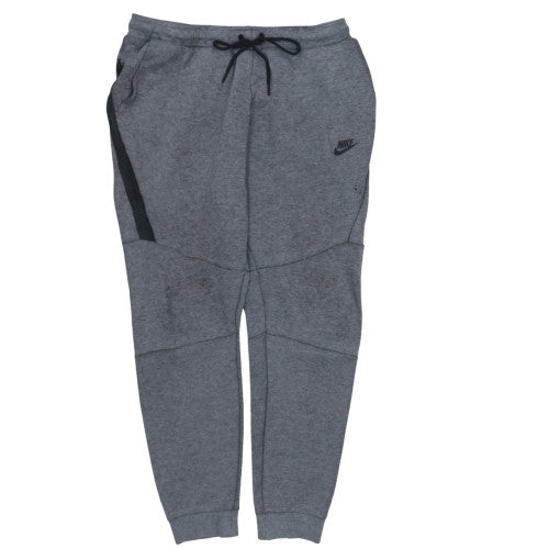 Nike Mens Grey Jogger Trousers L Regular Fit Fleece Cotton Blend