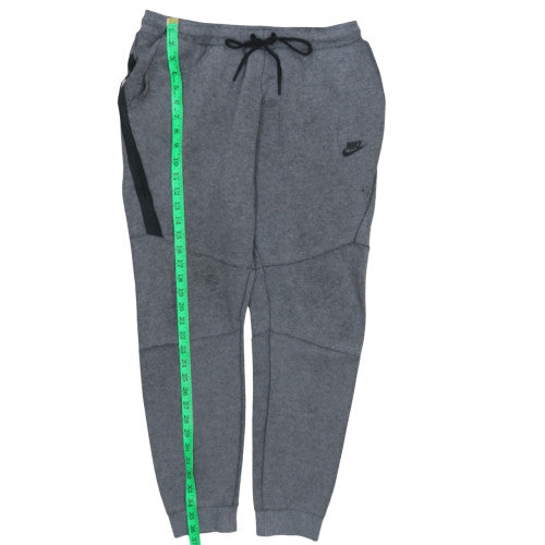 Nike Mens Grey Jogger Trousers L Regular Fit Fleece Cotton Blend
