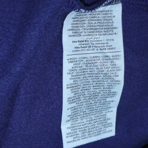 Jordan Men's Blue Pullover Hoodie Medium Regular Fit Logo Fleece