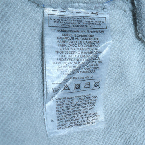Adidas Men's Grey XL Pullover Hoodie with Logo Print