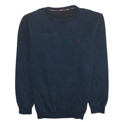 Calvin Klein Men's Blue Crew Neck Pullover Sweatshirt M