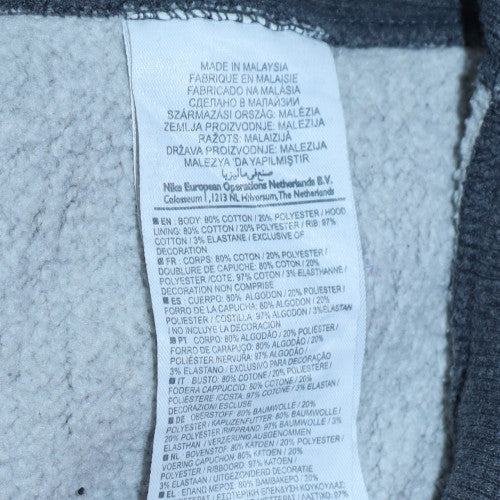 Nike Men Grey Pullover Hoodie Size M Fleece Sportswear
