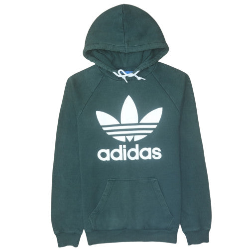 Adidas Men's Green Pullover Hoodie Size S Regular Fit Sports Style