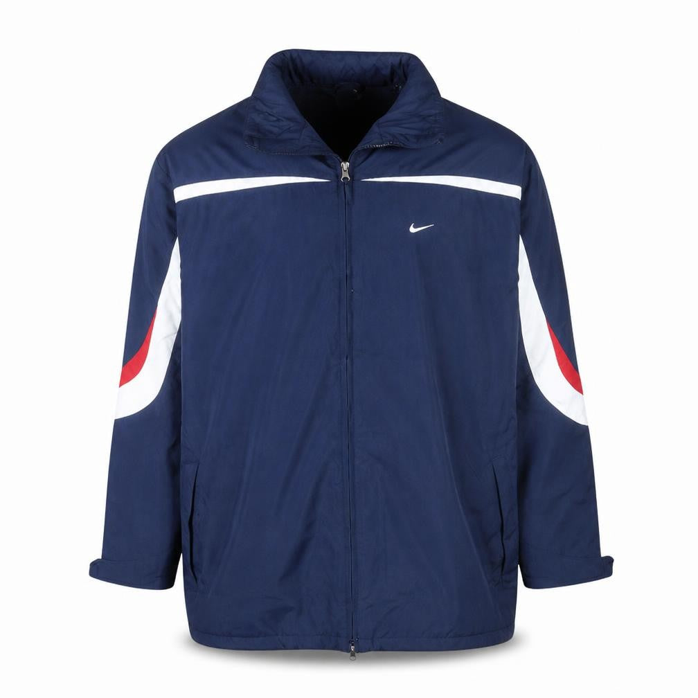Front view of Nike Men's Blue XL Basic Sports Jacket with Full Zip