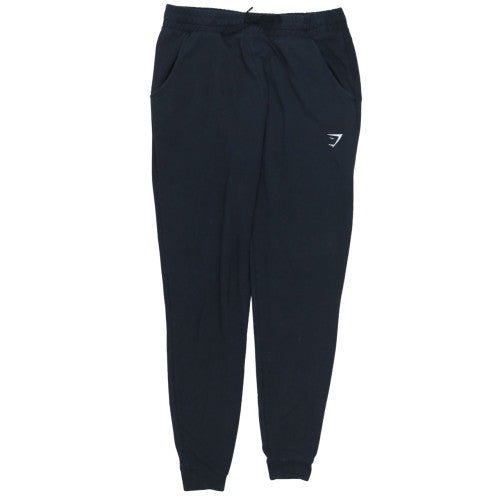 Gymshark Womens Black Jogger Trousers L Regular Fit Stretch Jersey