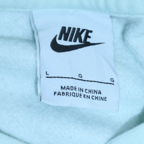 Nike Men's White L Pullover Crew Neck Sweatshirt Fleece