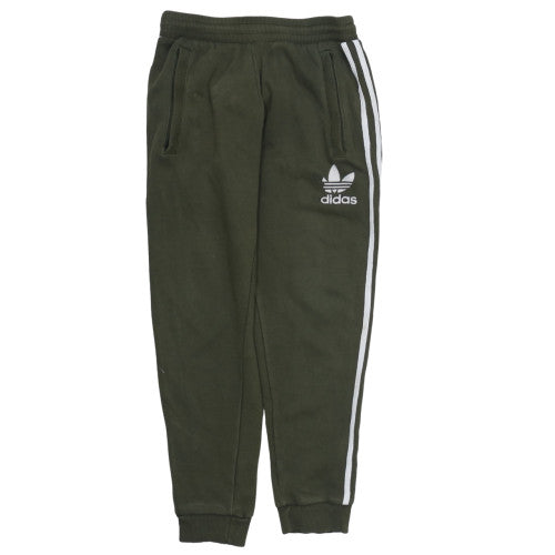 Adidas Men's Green Jogger Sweatpants S Regular Fit Logo Stripe