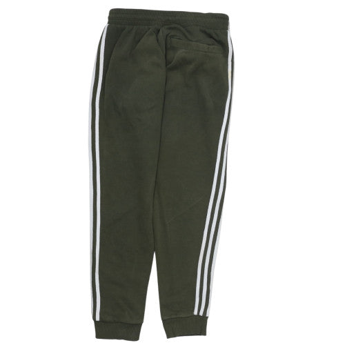 Adidas Men's Green Jogger Sweatpants S Regular Fit Logo Stripe