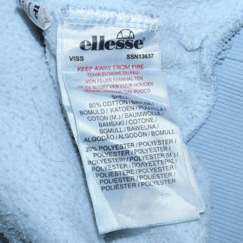 Ellesse Women Blue Colourblock Crew Neck Pullover Sweatshirt UK 10