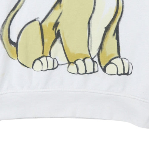 Disney Womens White Hoodie Nala Lion King Graphic Print Size 12-14